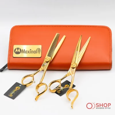 ست قیچی 6.5 اینچ طلایی تیغه ژاپنی مکسینال